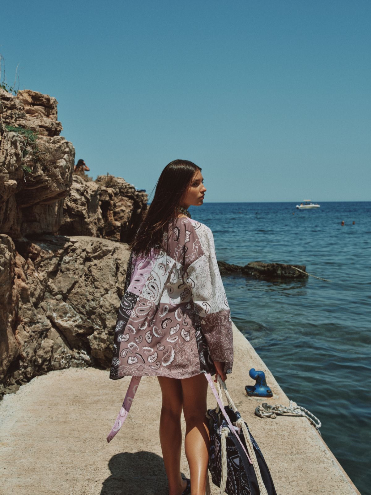 Krótki Kaftan dla kobiet F**K Fantazja SW0506-X55