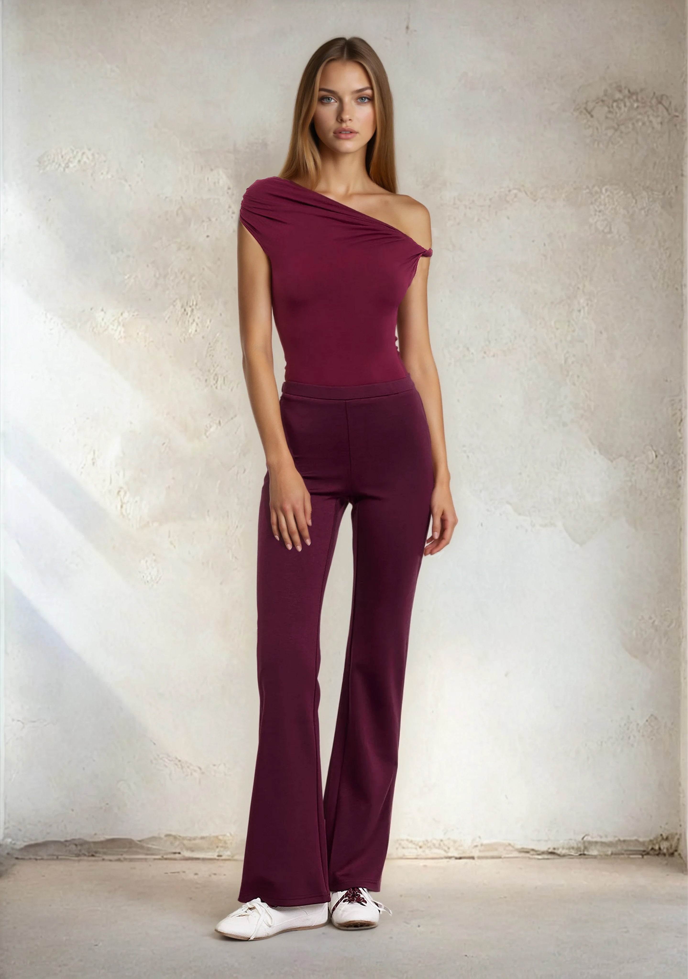 Pantalone Zampa Donna F**K Bordeaux W0310-BD