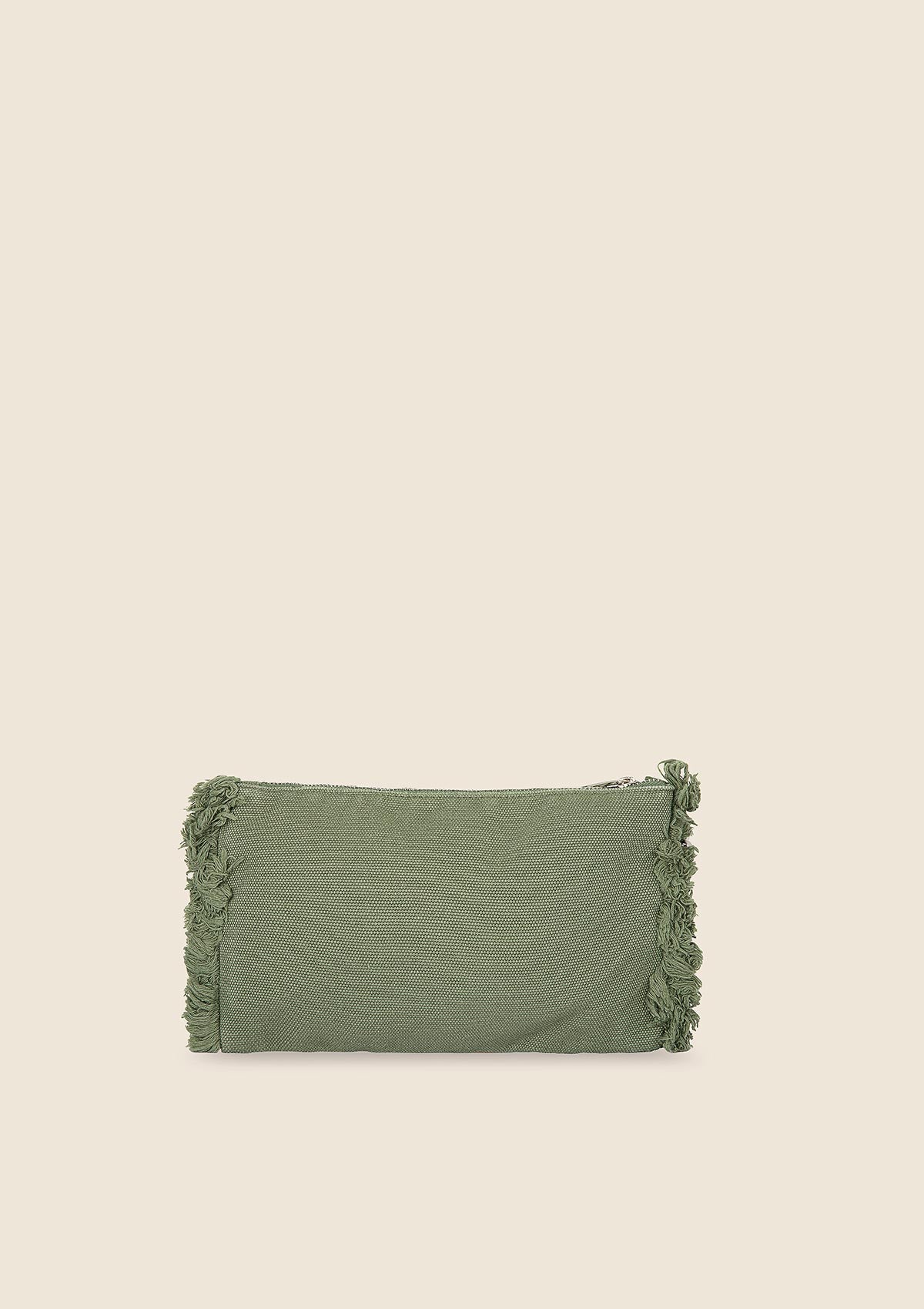 Women's clutch bag F**K Military green A054-Mg