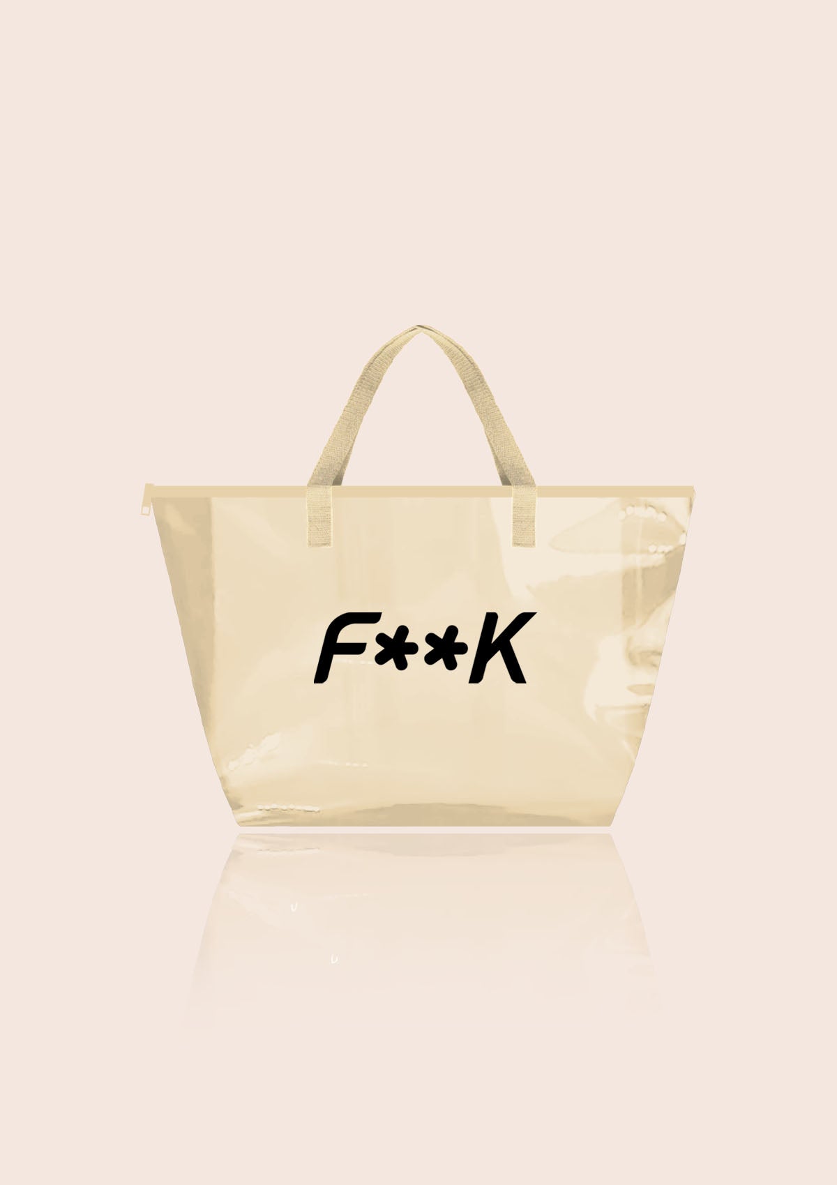 Shopping Bag Unisex F**K Beige U01AU98-BG