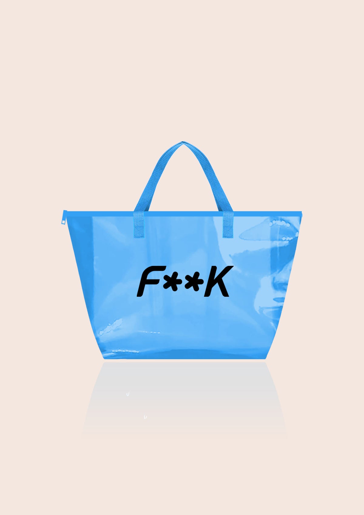 Shopping Bag Unisex F**K Turchese U01AU98-TQ