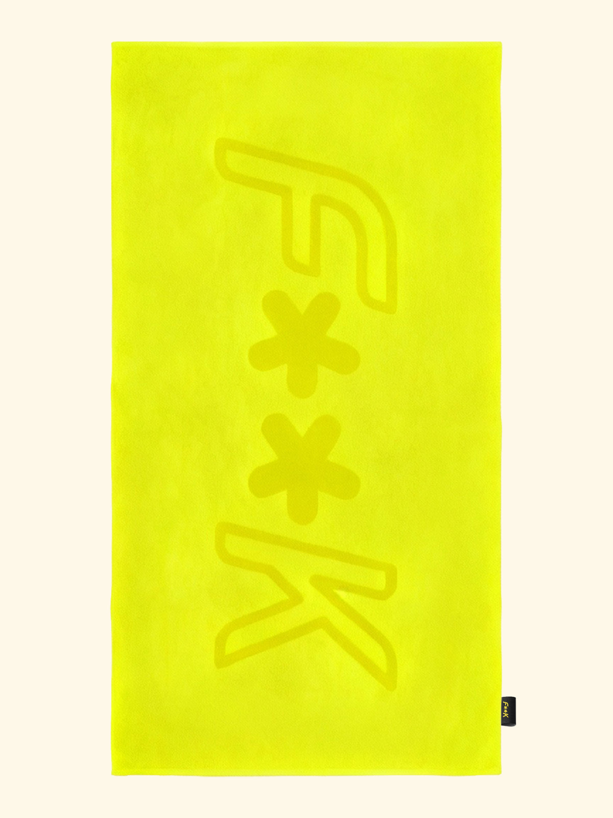 Telo Mare Unisex F**K Giallo Fluo SU8008-FY