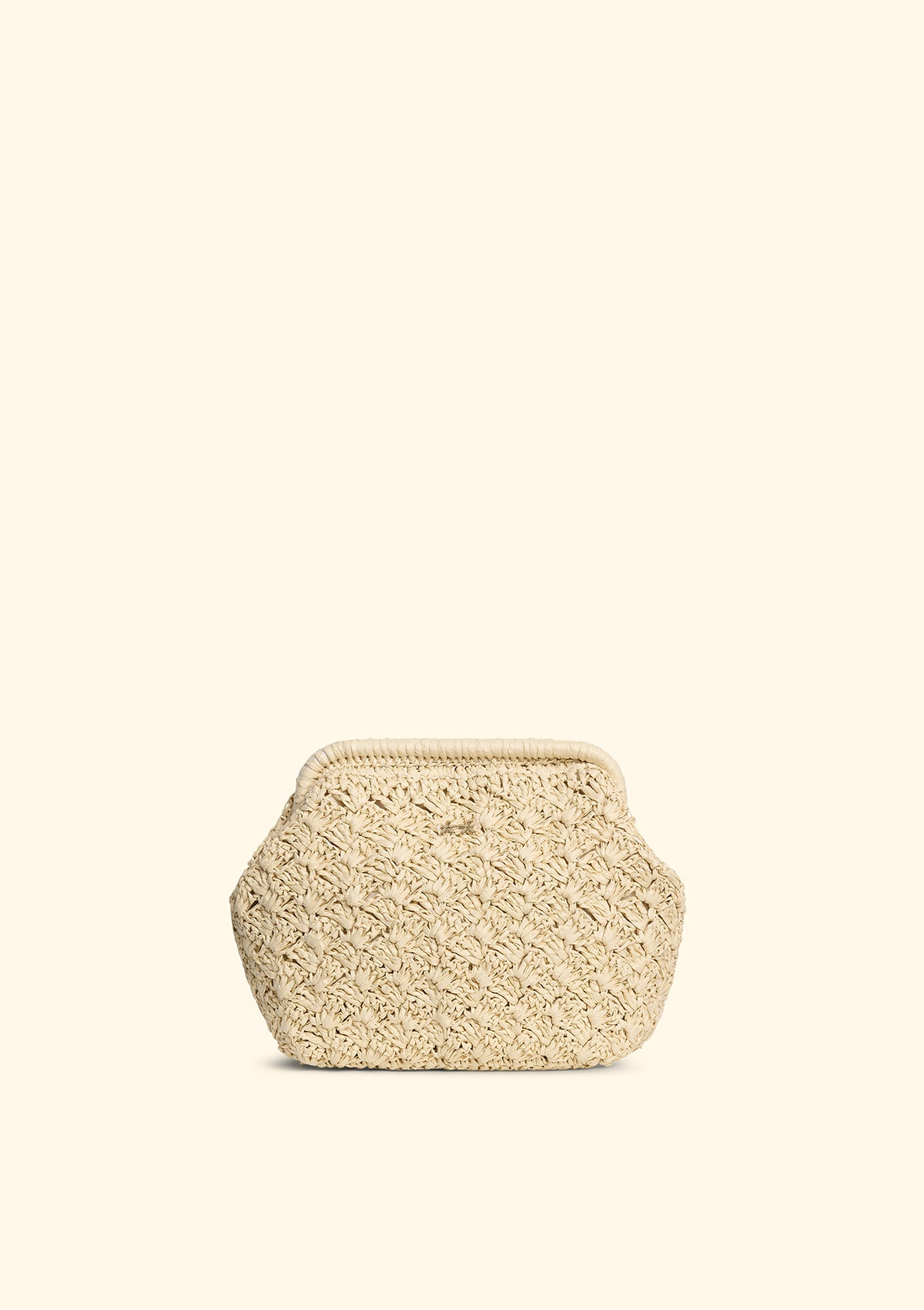 Image of Mini Bag Beige in Paglia con Chiusura Clutch SW0075-BG