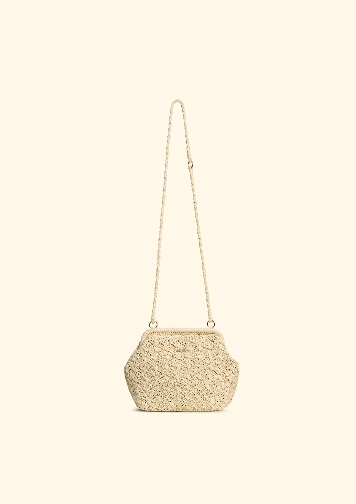 Mini Bag Beige in Paglia con Chiusura Clutch SW0075-BG