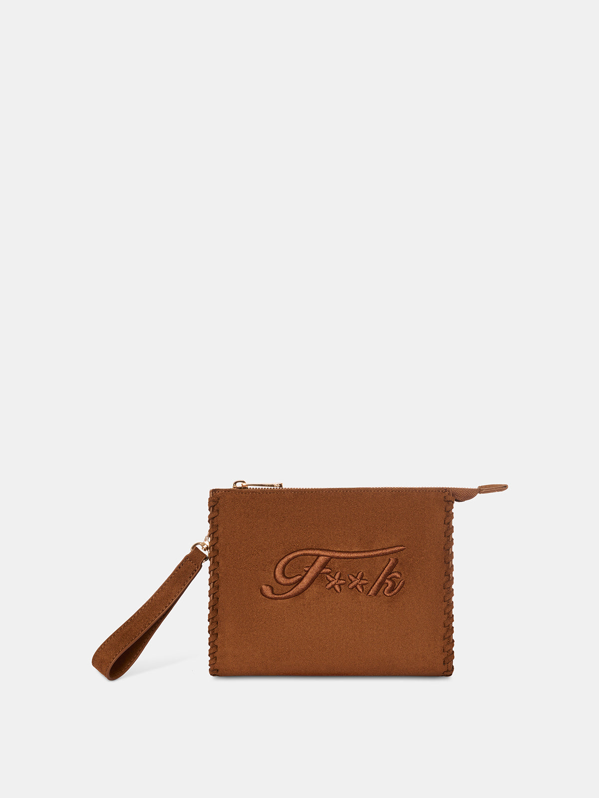 Mini bolsa clutch feminina F**K Marrom WW0620-BN