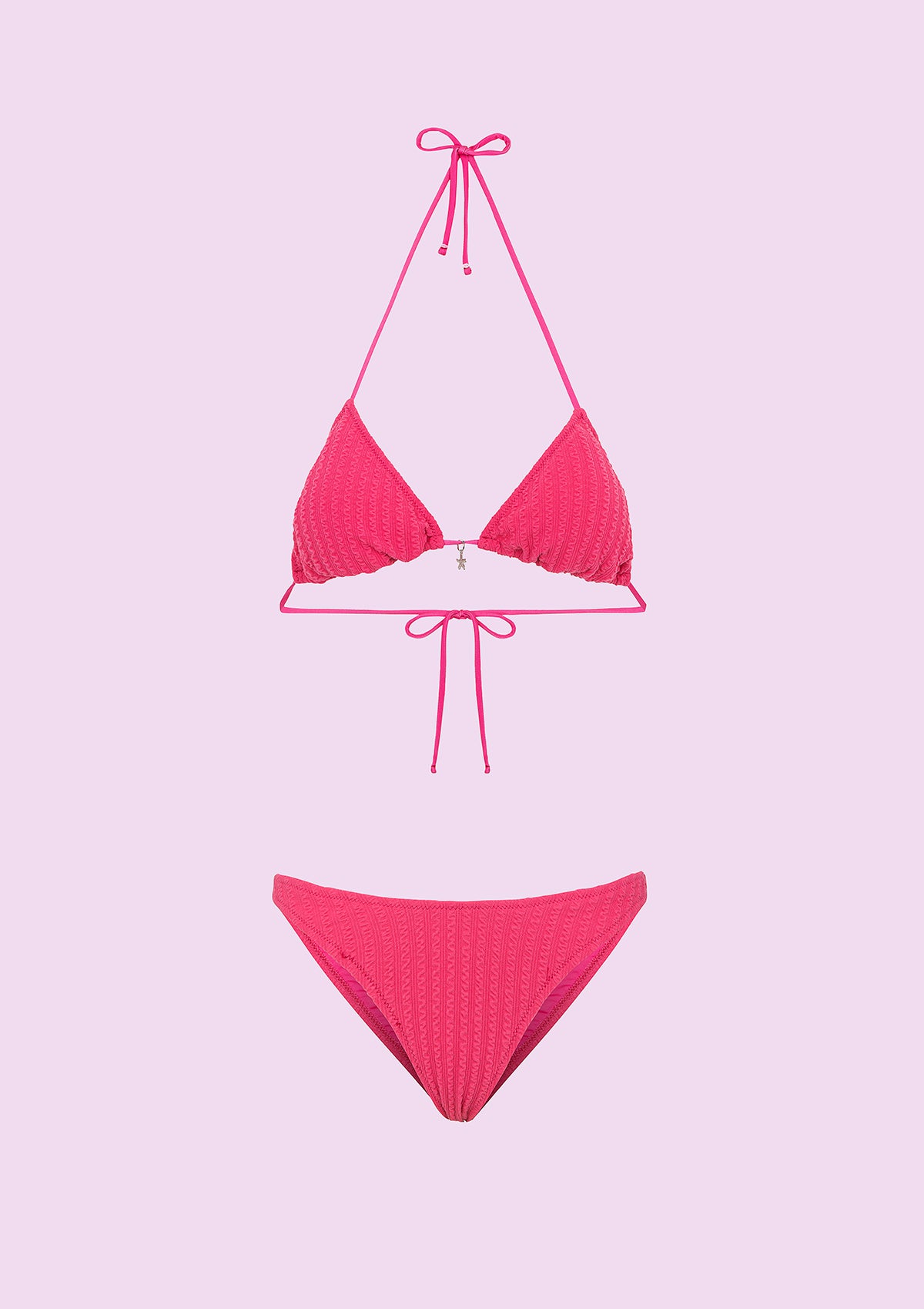 Gruaja Bikini F ** K Trekëndësh me Fiks Amerikan Slip Fuchsia SWC010-FX