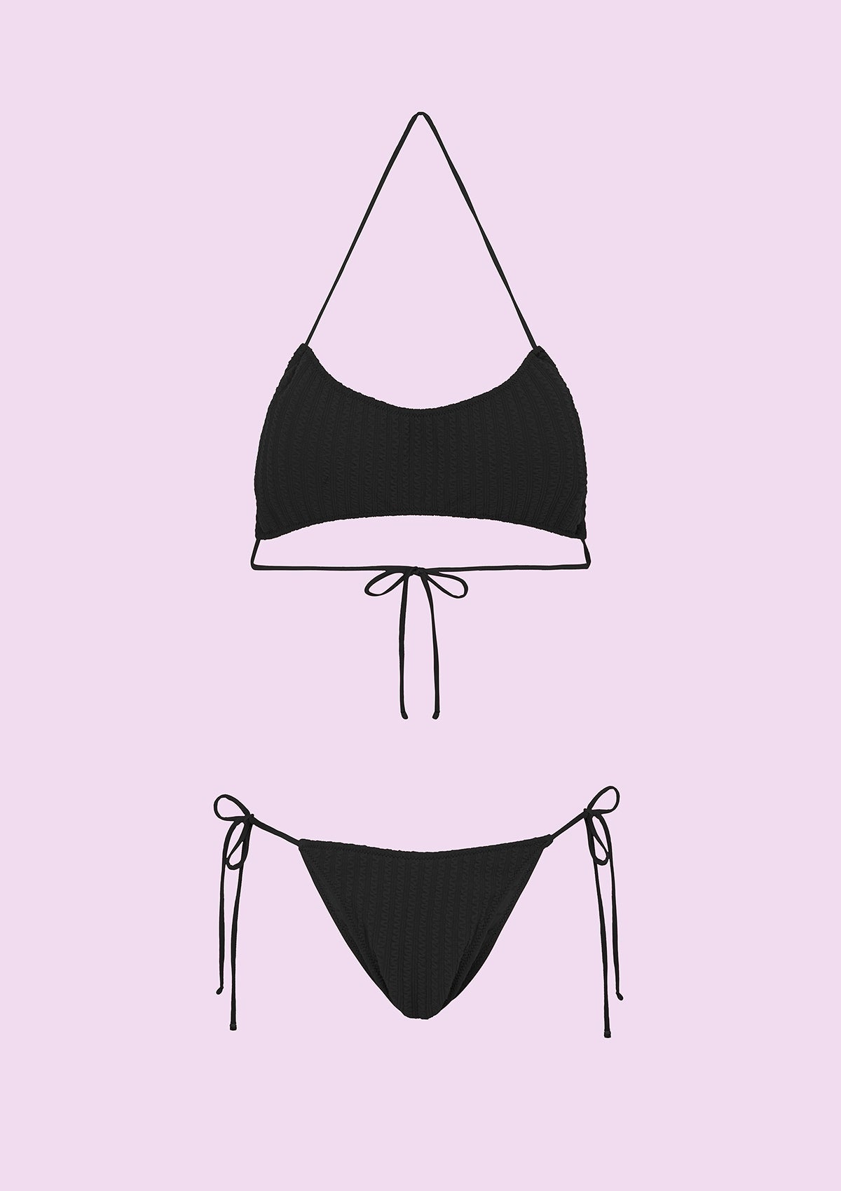 Image of Mujer bikini F**K Enmarcar Slip Negro SWC011-BK ajustable