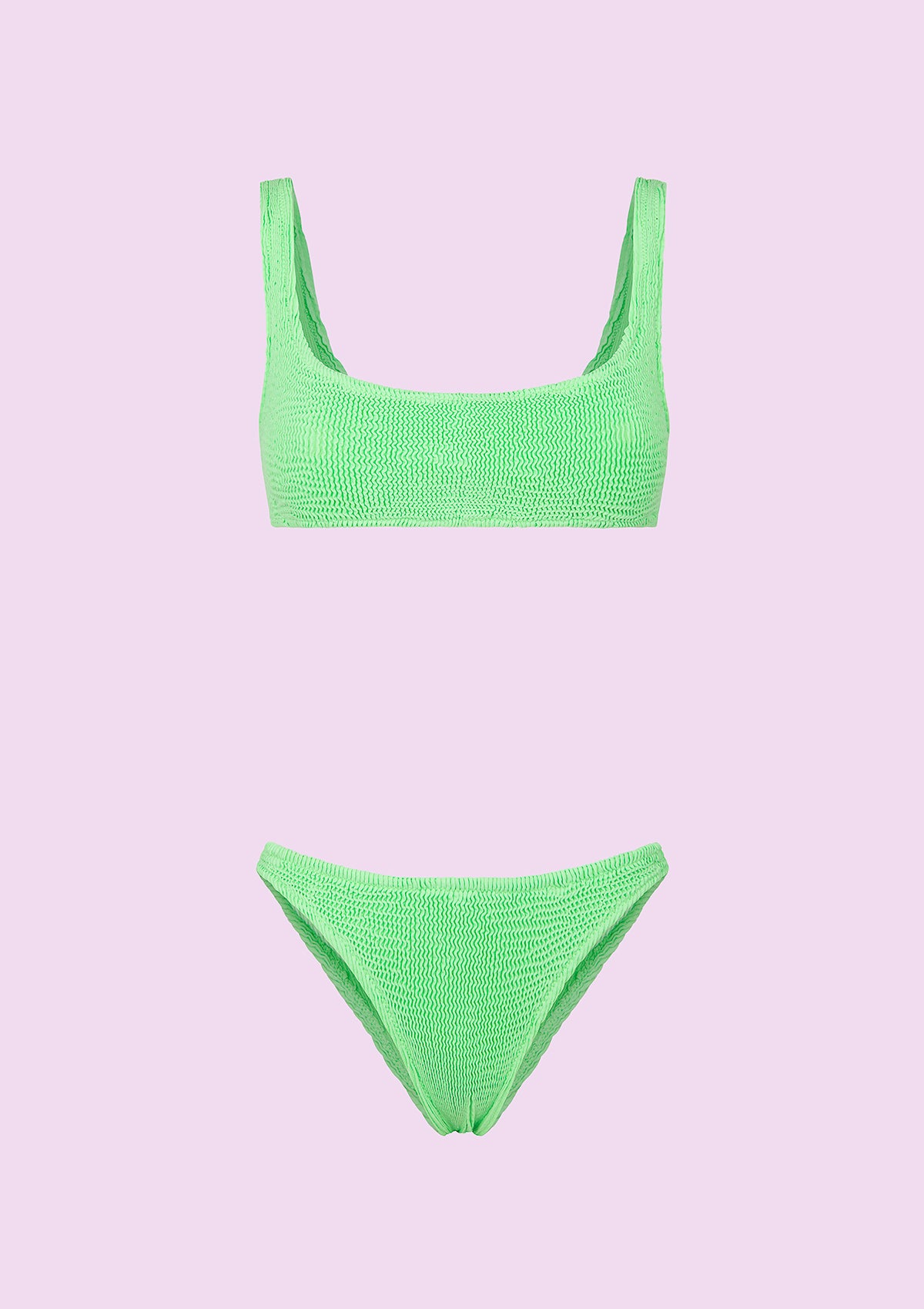Kobieta bikini F**K Top z Slip Stałe fluo zielone SWC030-FG