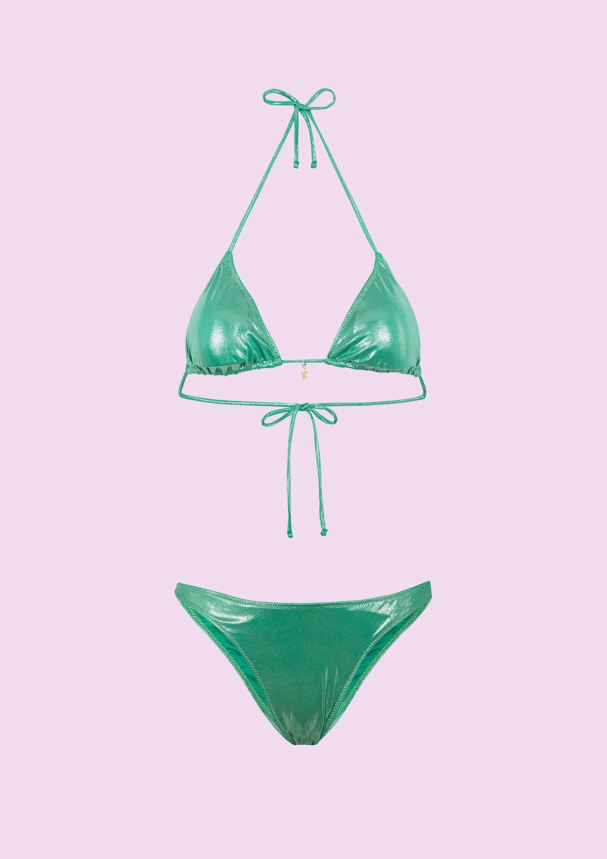 Image of Kobieta bikini F**K Trójkąt z Slip Naprawiono American Green SWC040-LN