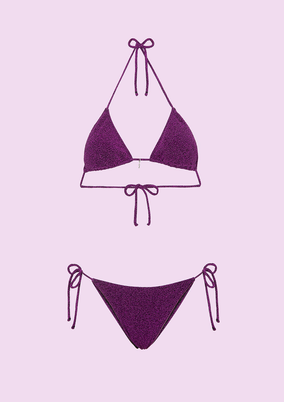 Image of Bikini Donna F**K Triangolo con Slip Regolabile Fucsia SWC070-FX