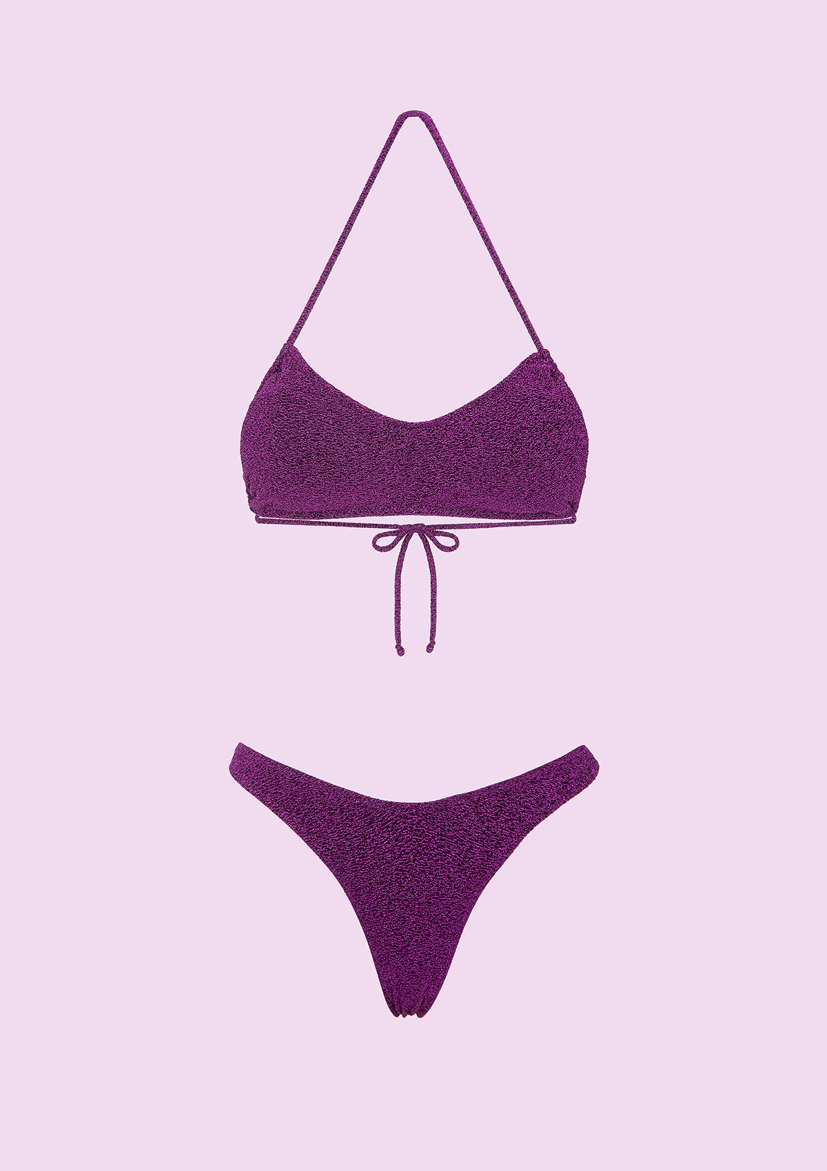 Bikini Donna F**K Fascia con Slip Americano Fisso Fucsia SWC071-FX