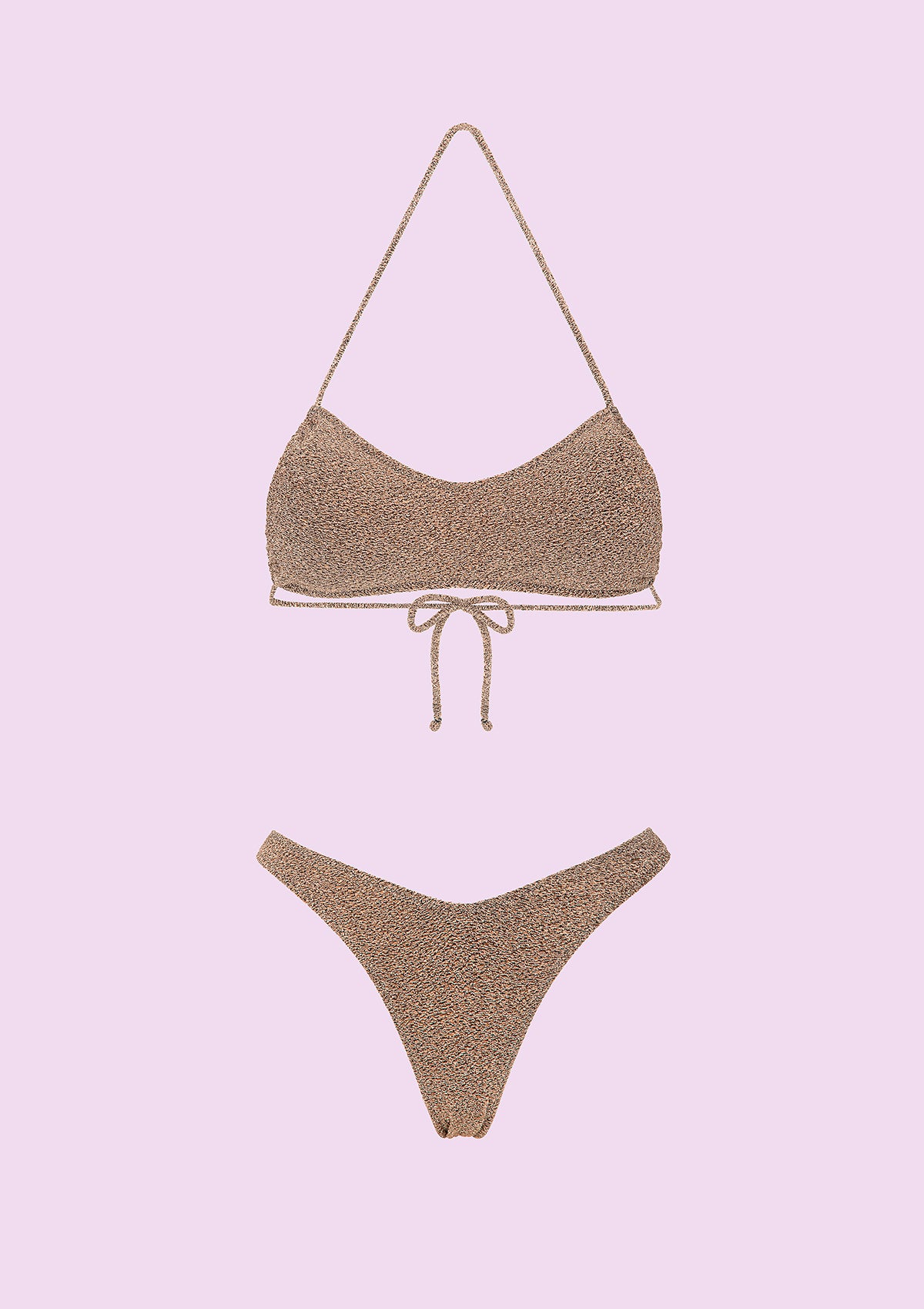 Image of Bikini Donna F**K Fascia con Slip Americano Fisso Gold SWC071-GD