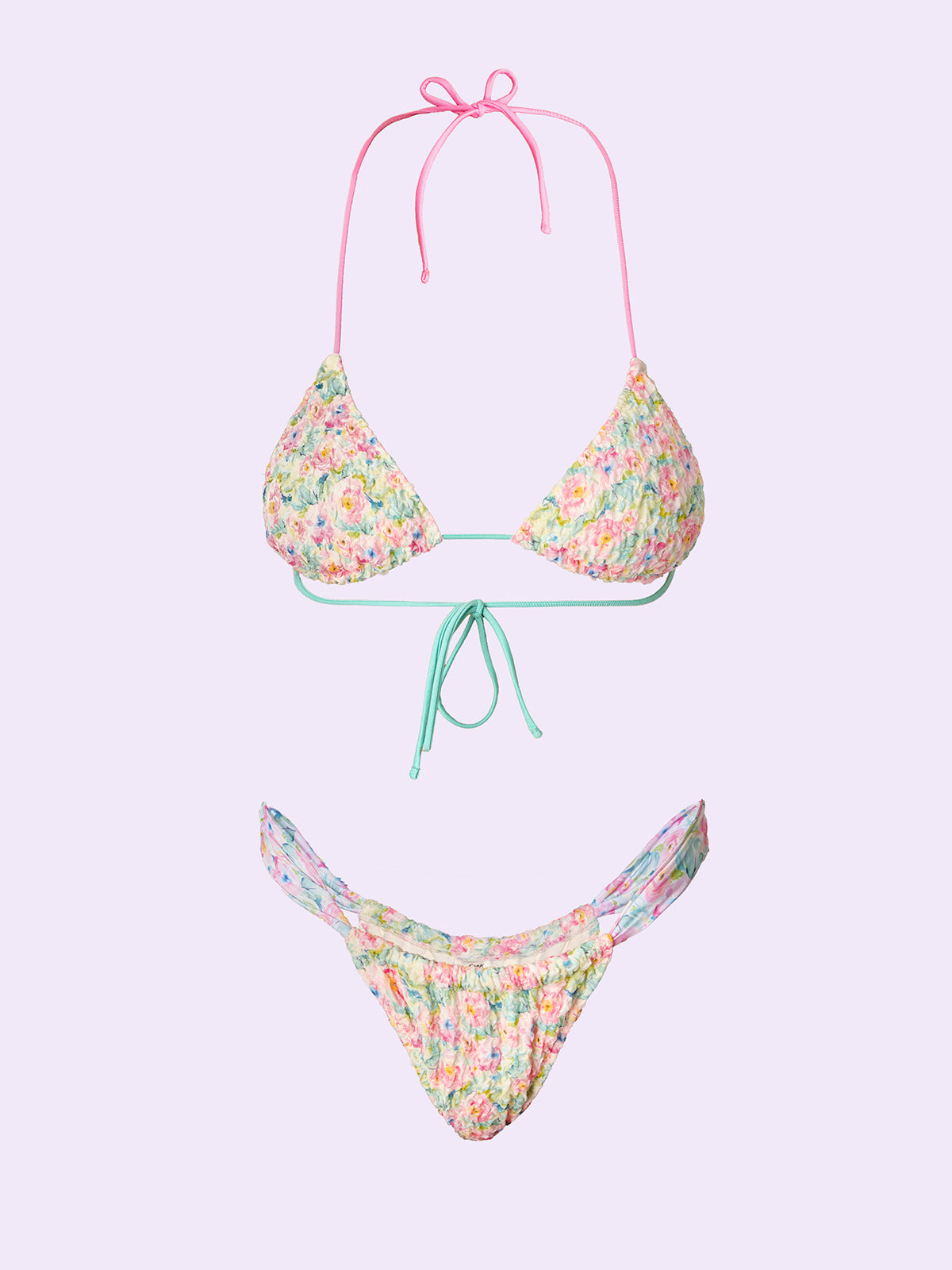 Bikini Donna F**K Crazy Triangolo con Slip Brasiliano Fisso Fantasia SW0100-X01