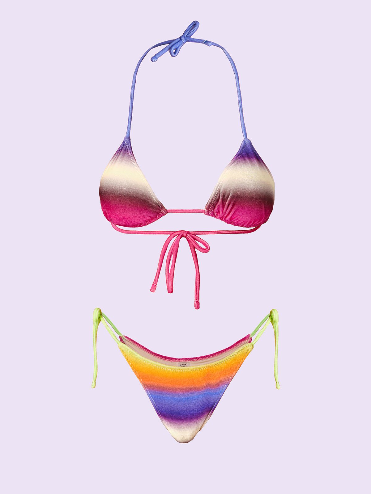 Image of Biquínis femininos F**K Triângulo Maluco com Slip Fantasia ajustável SW0200-X10