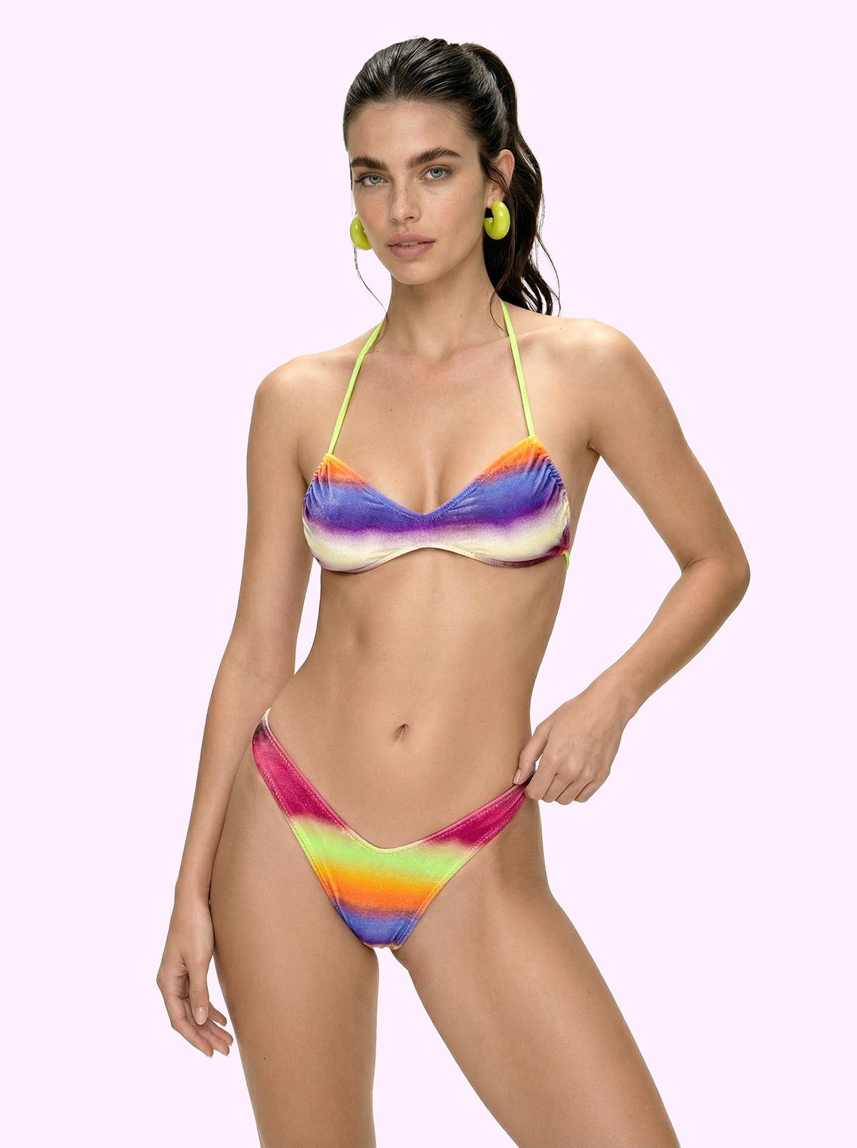 Bikini Donna F**K Crazy Fascia con Slip Americano Fisso Fantasia SW0201-X10