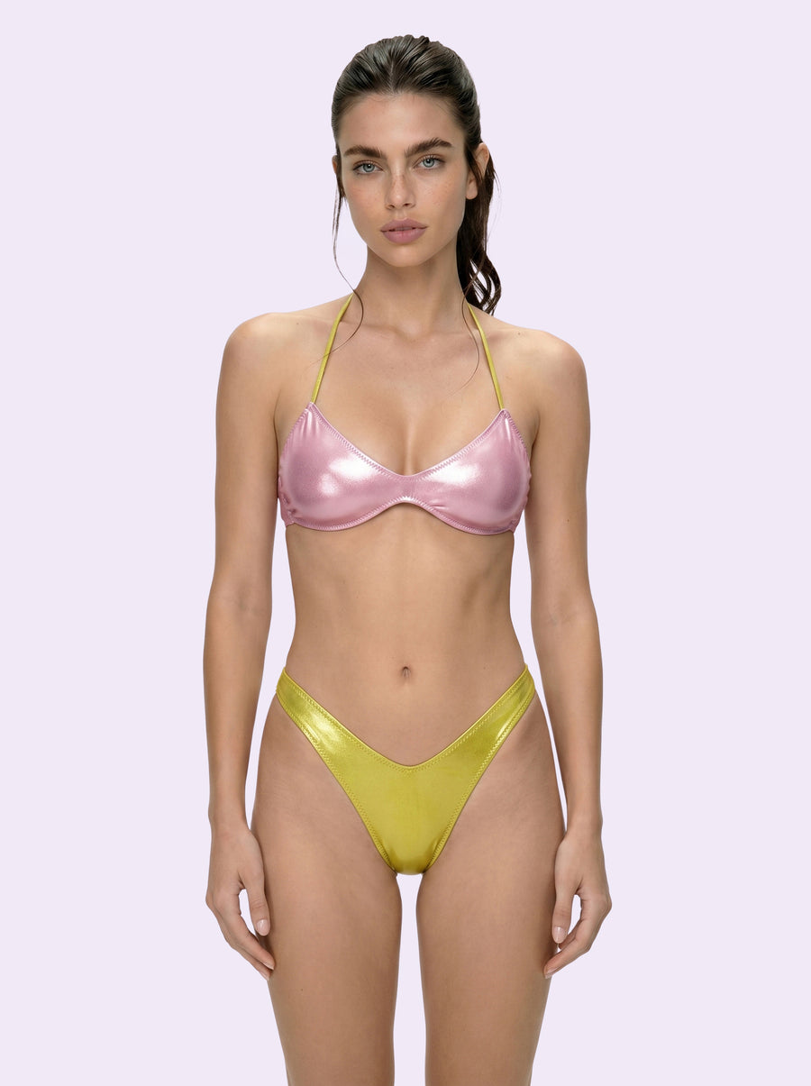 Damen-Bikinis F**K Crazy Band mit festem American Green SW0511-GN