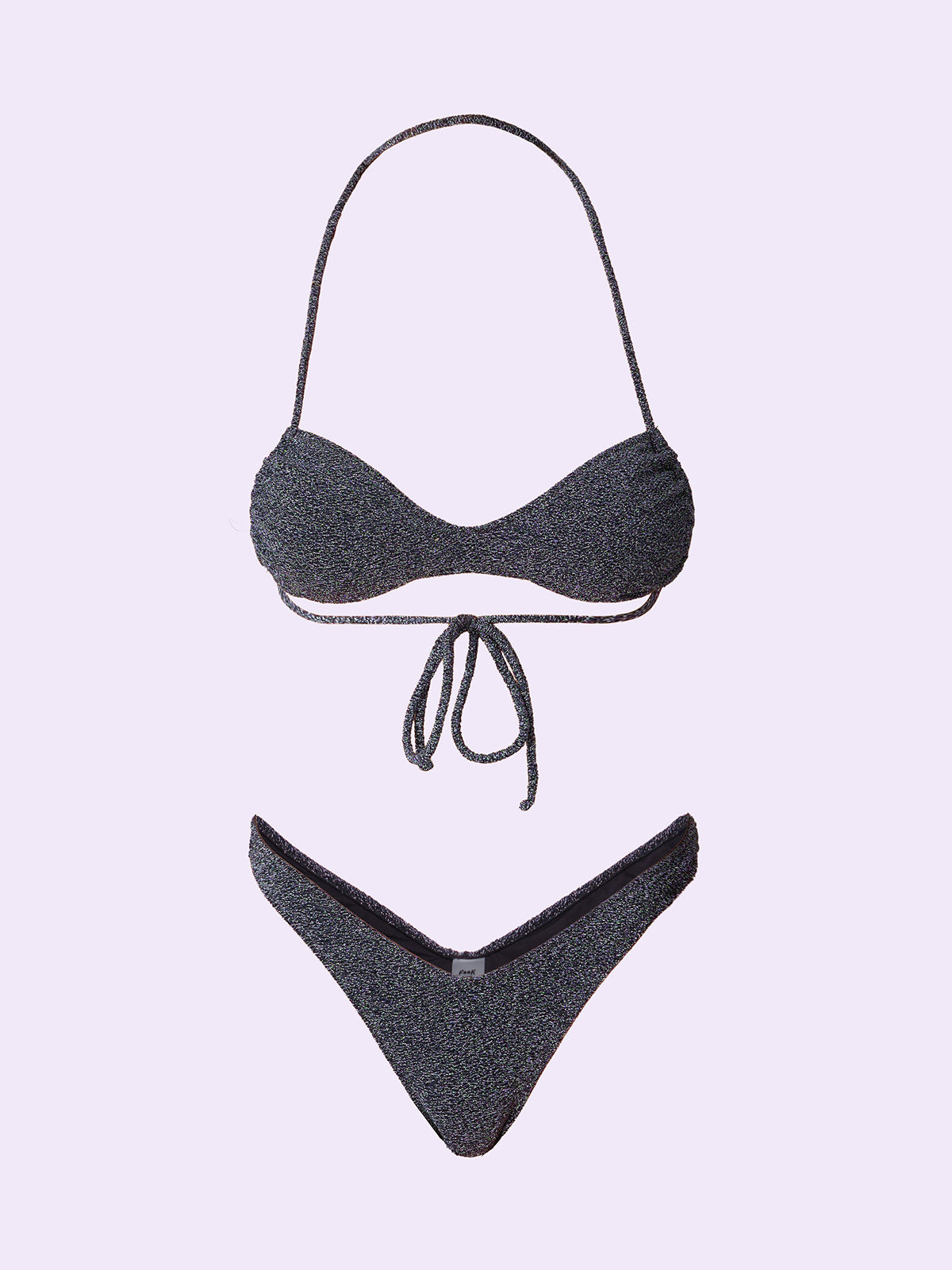 Bikini Donna F**K Crazy Fascia con Slip Americano Fisso Grigio SW0521-GR