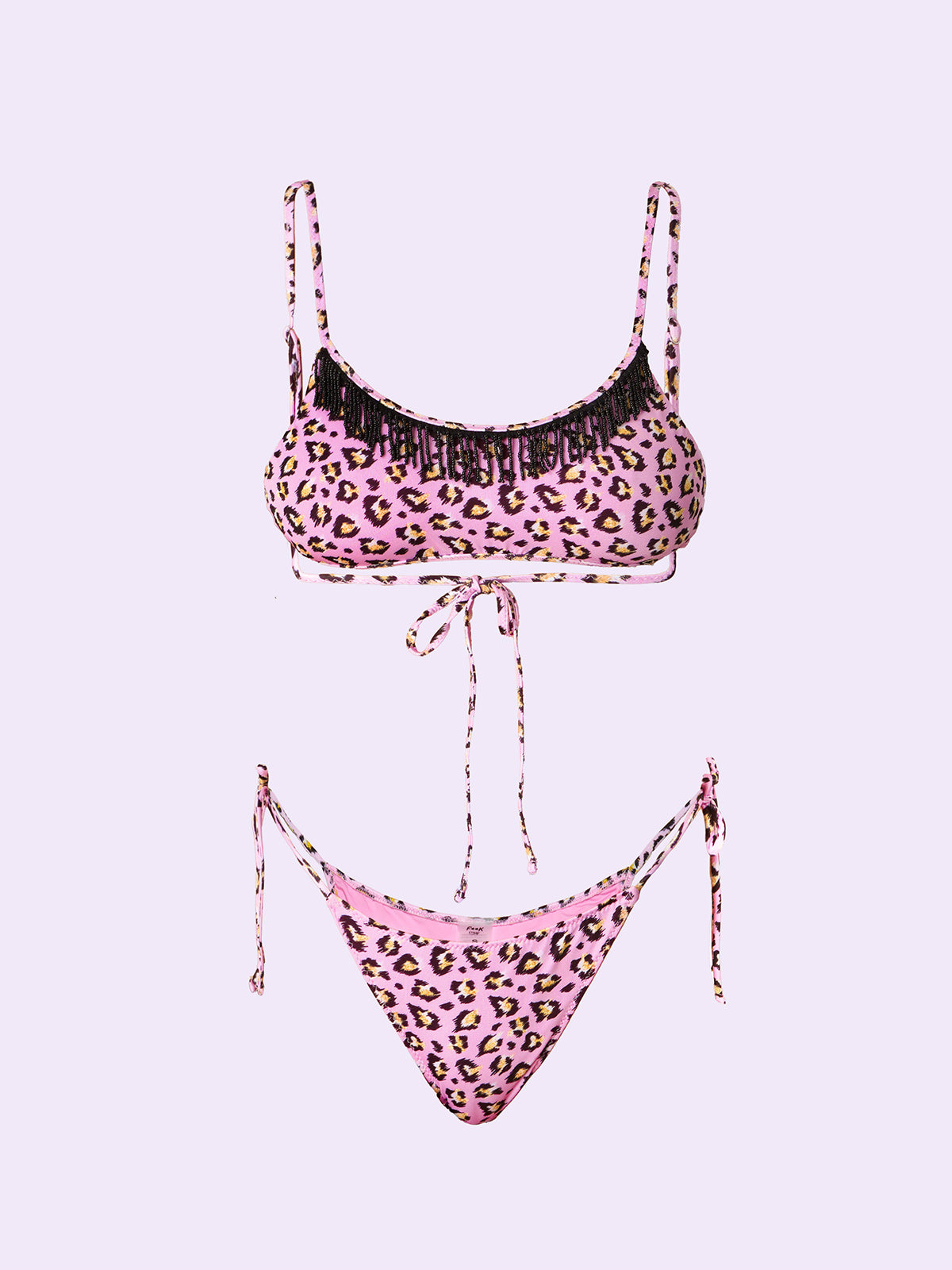 Bikini Donna F**K Crazy Top con Slip Regolabile Fantasia SW0701-X26