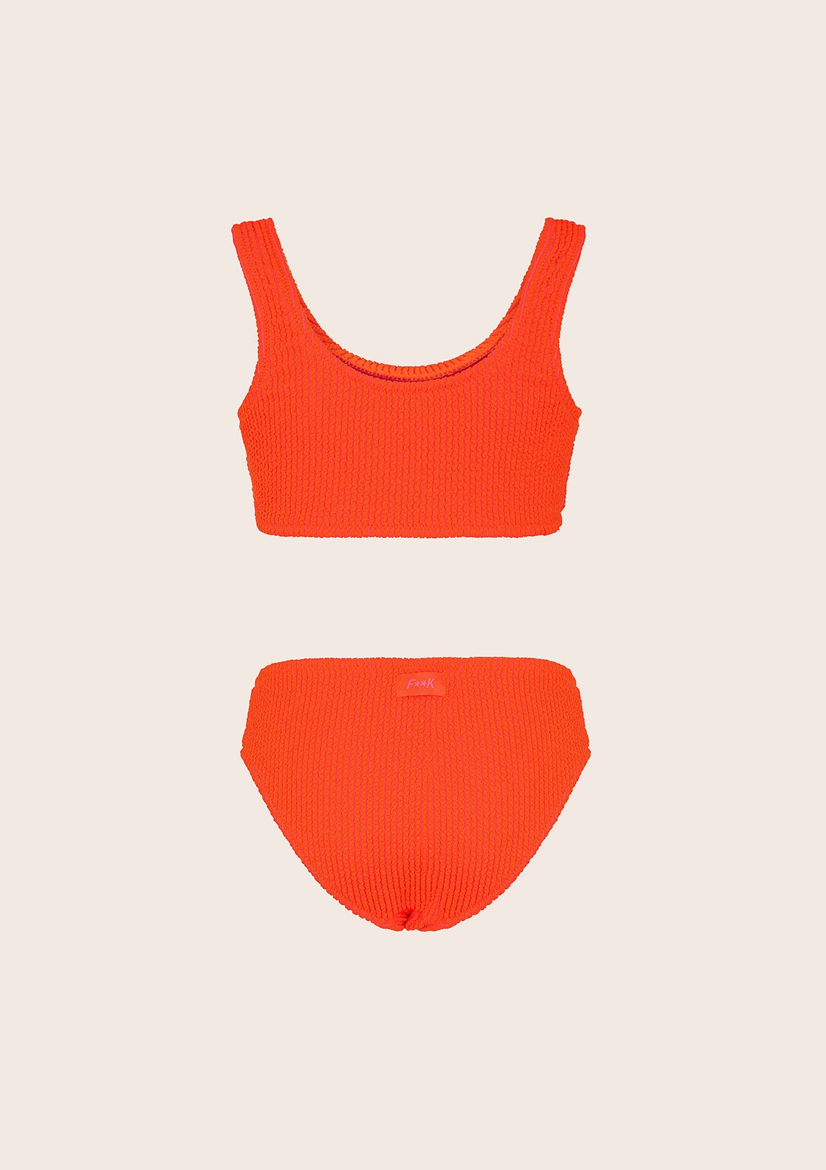 Menina de biquíni F**K Cubra com Slip Coral Fluo G1L06UF-FC fixo