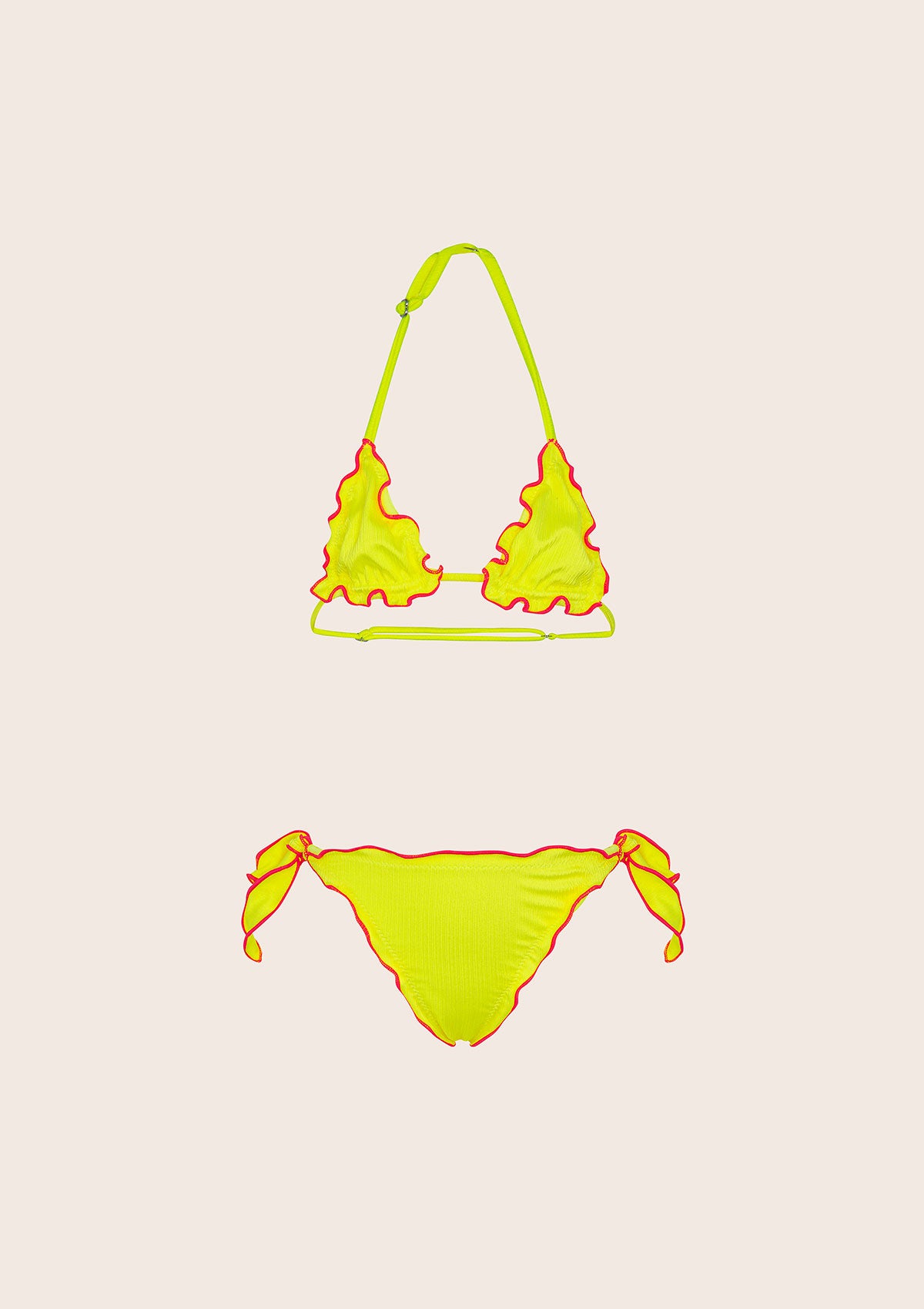 Bikini girl F**K Triangle with Slip Adjustable Fluo yellow G1M01ta-Fy