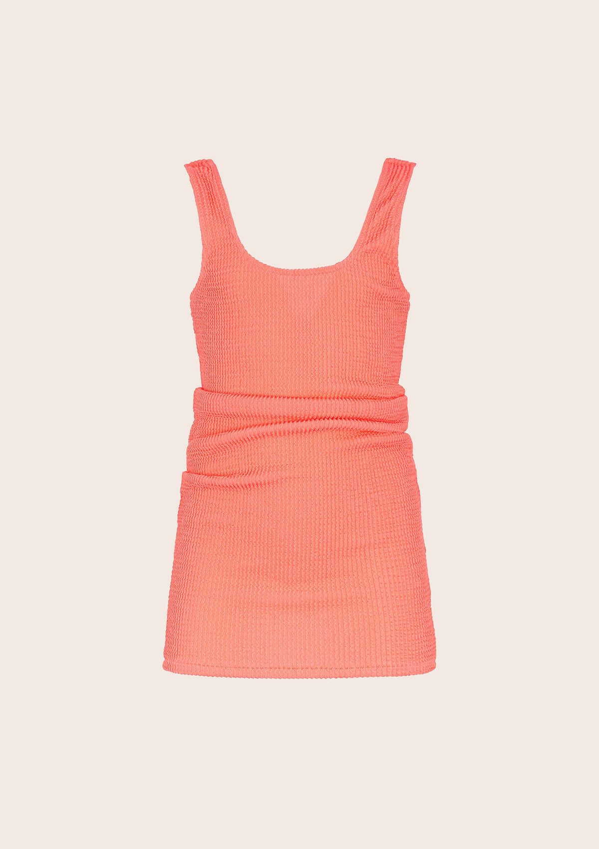 Kurzes Mädchenkleid F**K Coral Fluo G5L04DS-FC