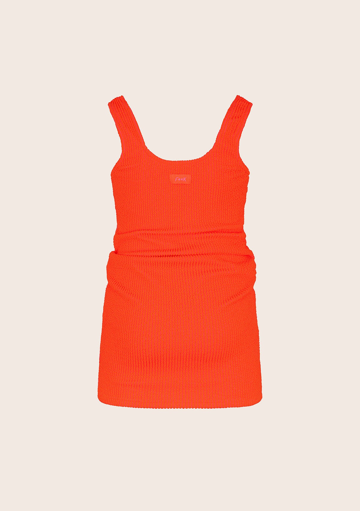 Vestido de chica corta F**K Coral Fluo G5L08DS-FC