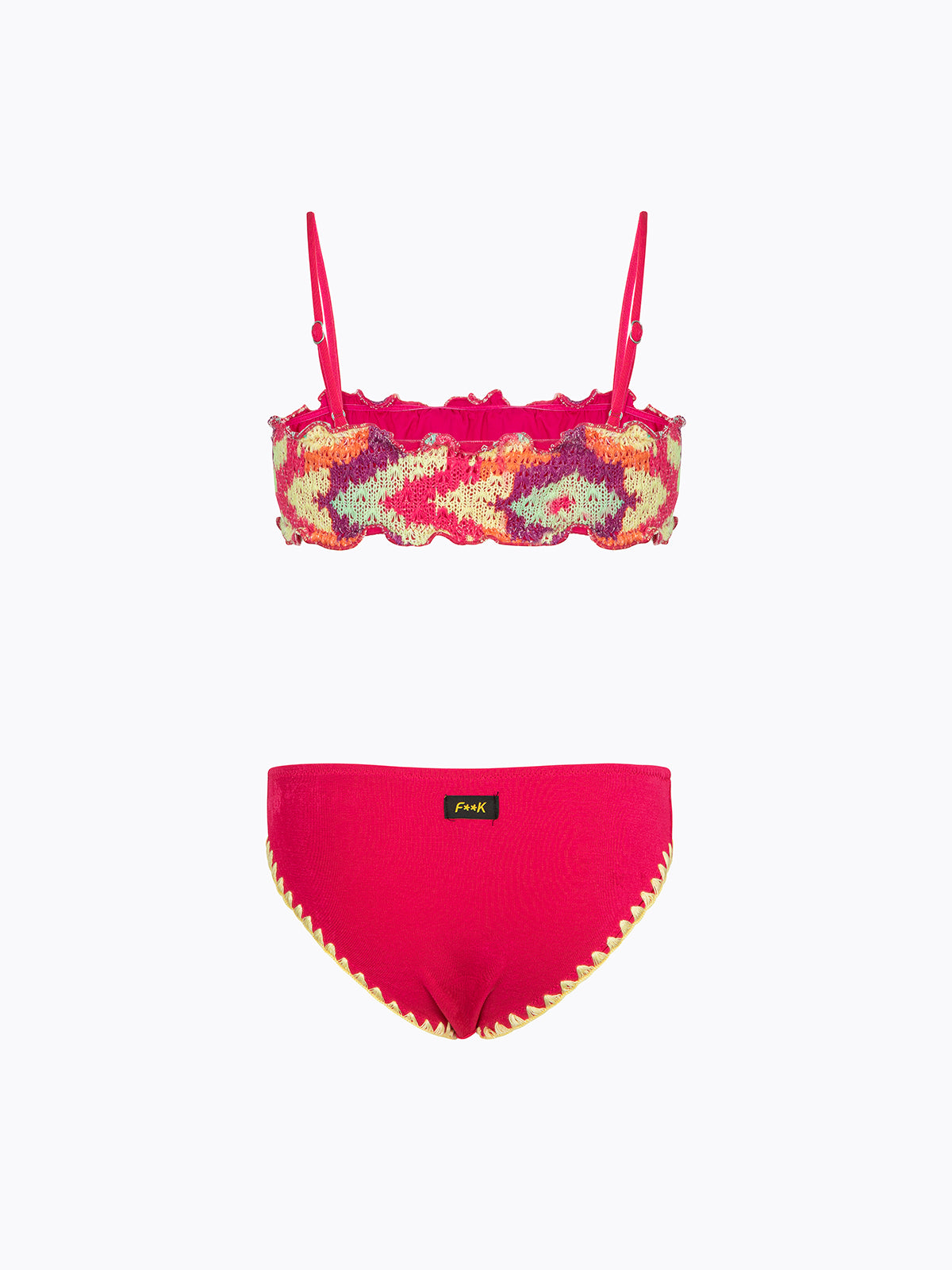 Bikini Bambina F**K Top con Slip Fisso Fantasia SG0211-X13