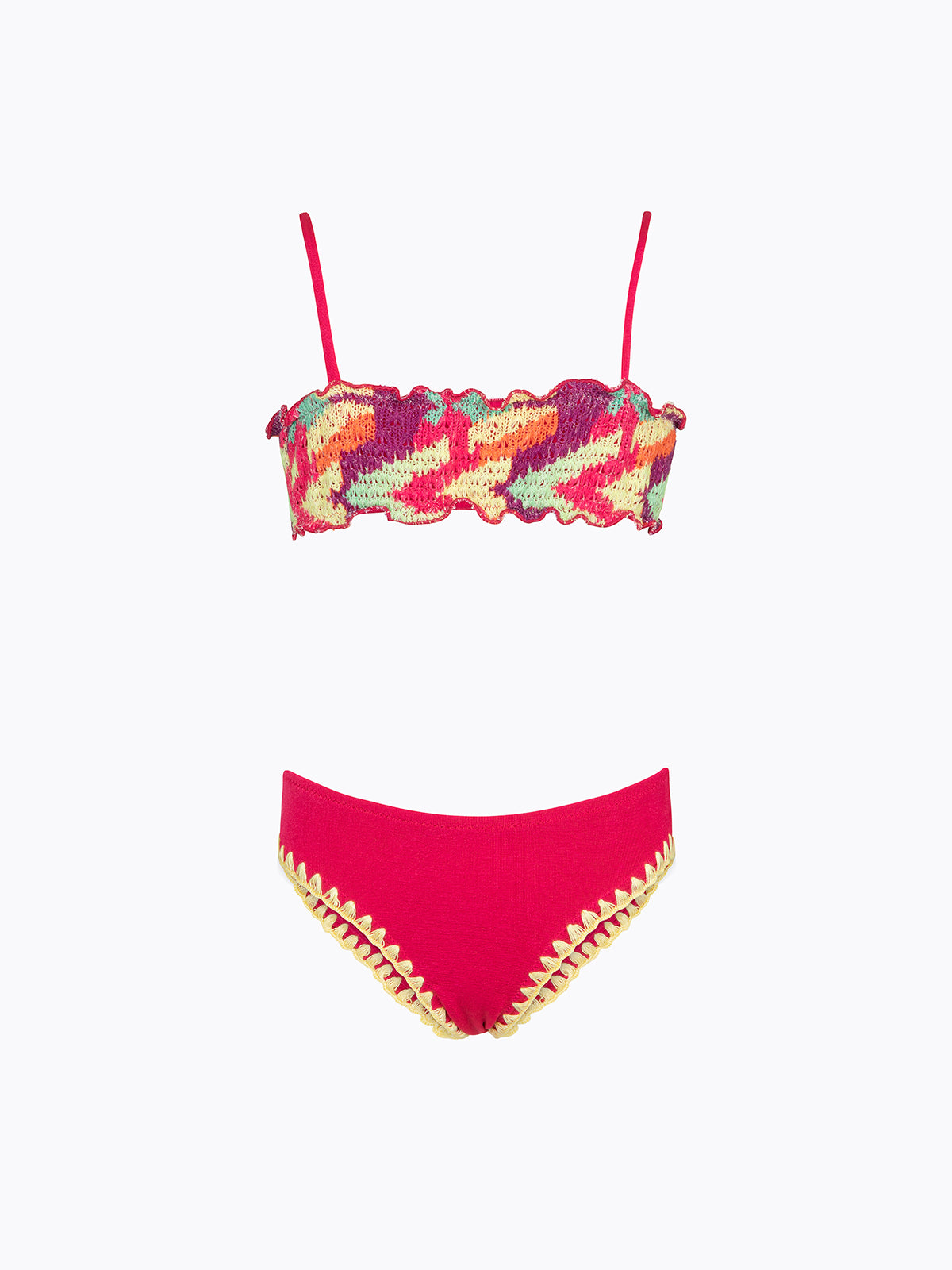 Bikini Bambina F**K Top con Slip Fisso Fantasia SG0211-X13