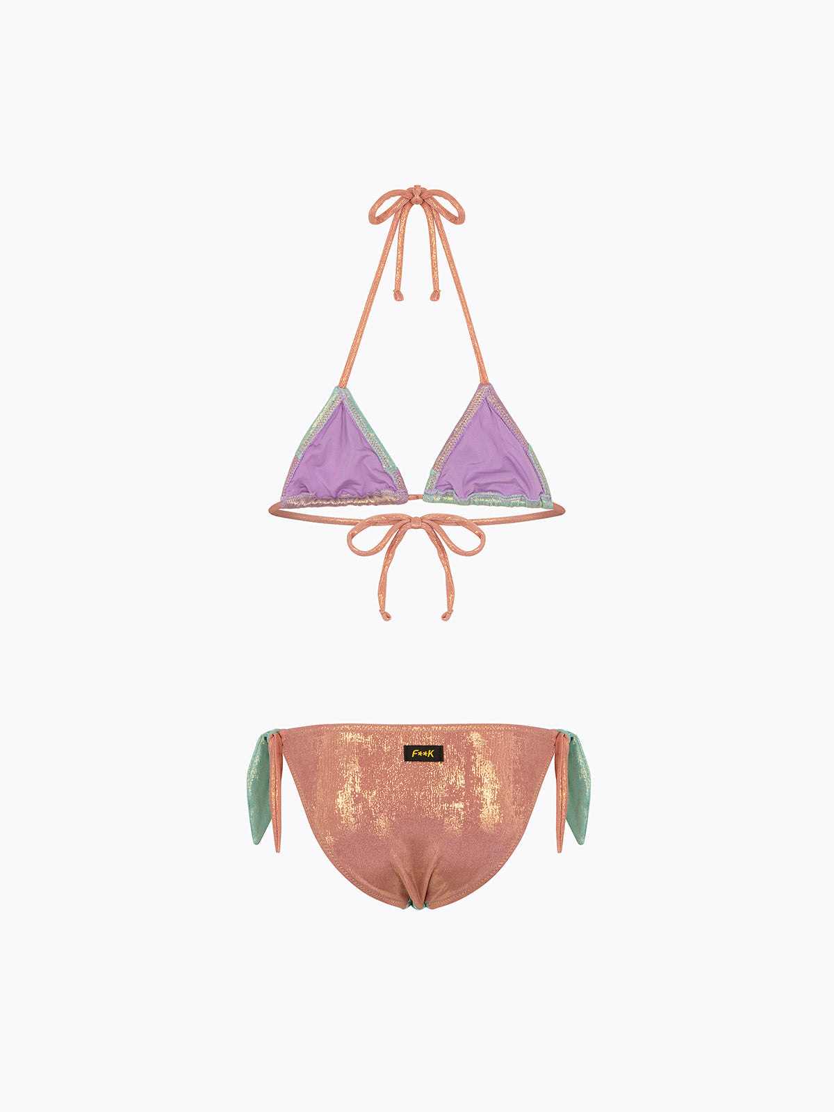 Bikini Bambina F**K Triangolo con Slip Regolabile Multicolor SG0300-MC