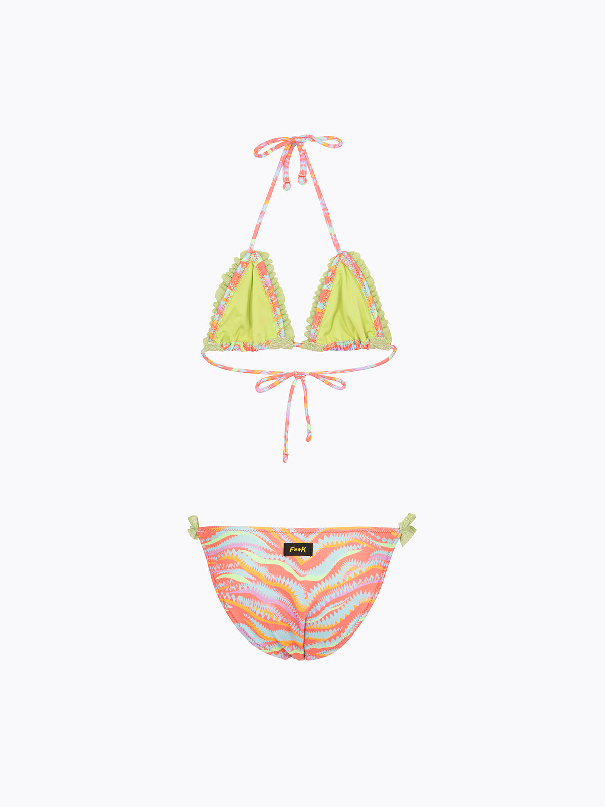 Bikini Bambina F**K Triangolo con Slip Fisso Fantasia SG0320-X21