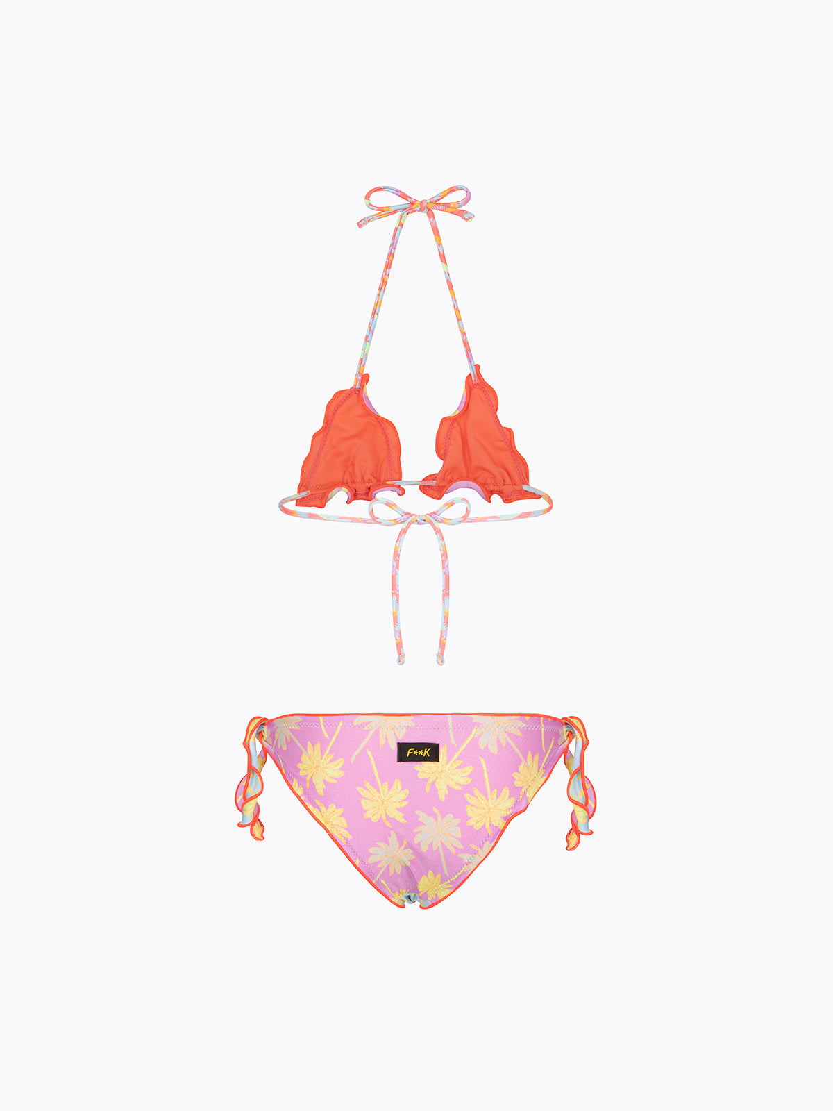 Bikini Bambina F**K Triangolo con Slip Regolabile Fantasia SG0340-X35