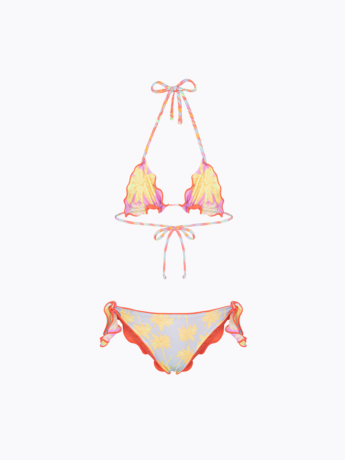 Bikini Bambina F**K Triangolo con Slip Regolabile Fantasia SG0340-X35