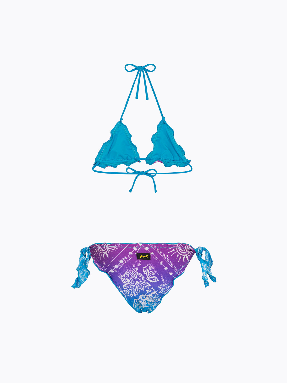 Bikini Bambina F**K Triangolo con Slip Regolabile Fantasia SG0410-X40