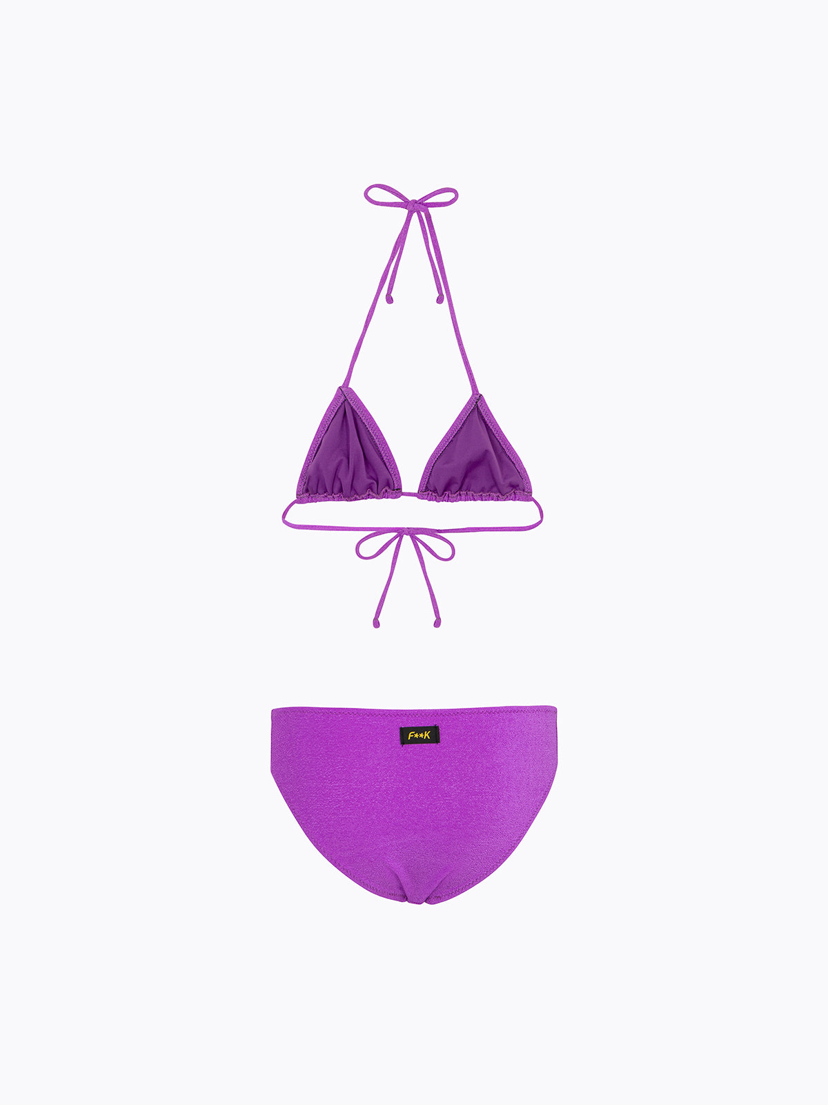 Bikini Bambina F**K Triangolo con Slip Fisso Viola SG0520-PR