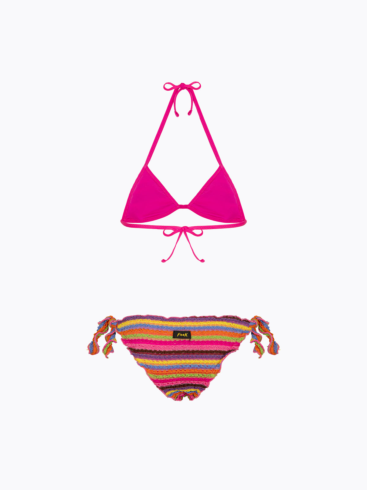 Bikini Bambina F**K Triangolo con Slip Regolabile Multicolor SG0600-MC