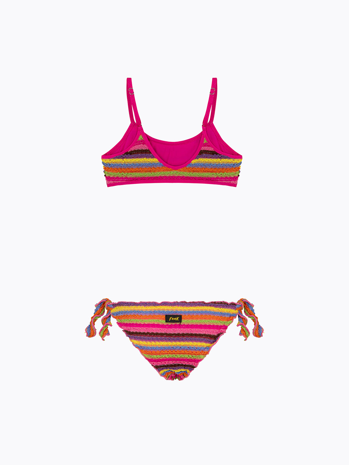Bikini Bambina F**K Top con Slip Regolabile Multicolor SG0601-MC