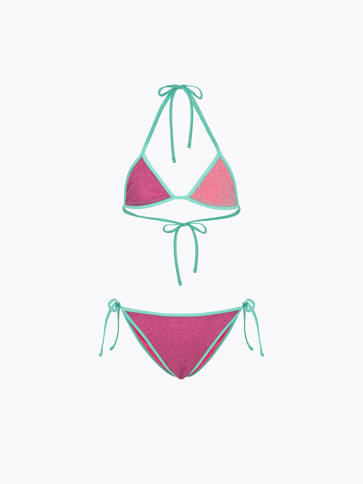 Bikini Bambina F**K Triangolo con Slip Regolabile Viola SG0620-PR