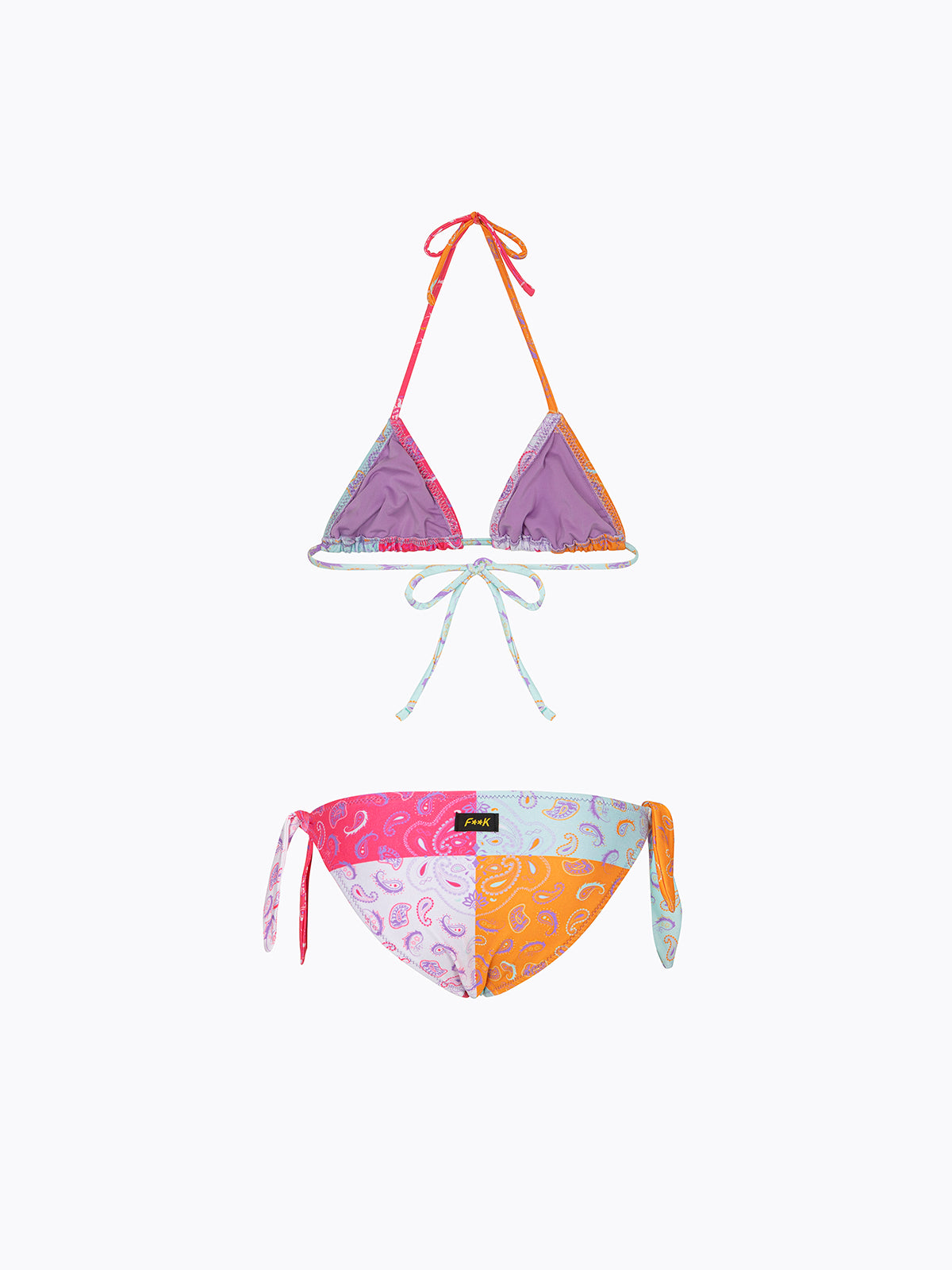 Bikini Bambina F**K Triangolo con Slip Regolabile Fantasia SG0690-X94
