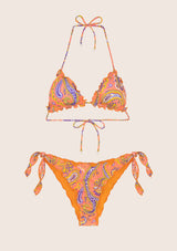 Trójkąt bikini i ślizganie się regulowany Nodi Frou frou sunrise