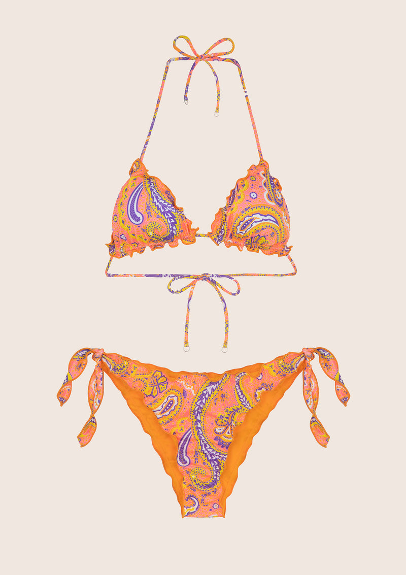 Triangle de bikini et glissement ajusté NODI Frou Frou Sunrise