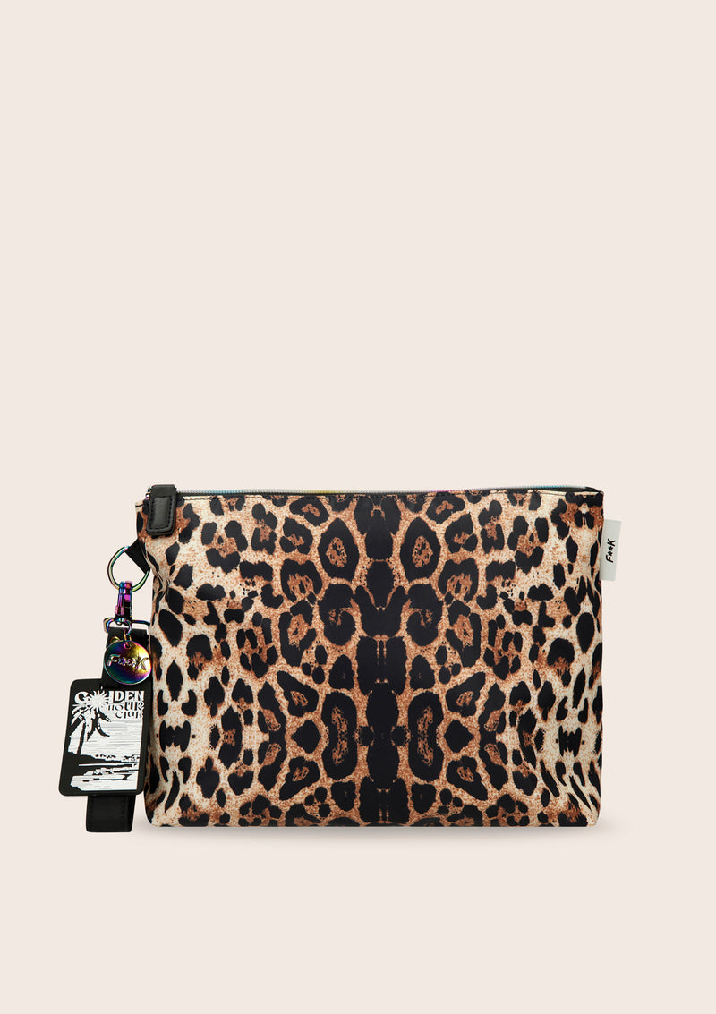 Reversible spotted clutch bag