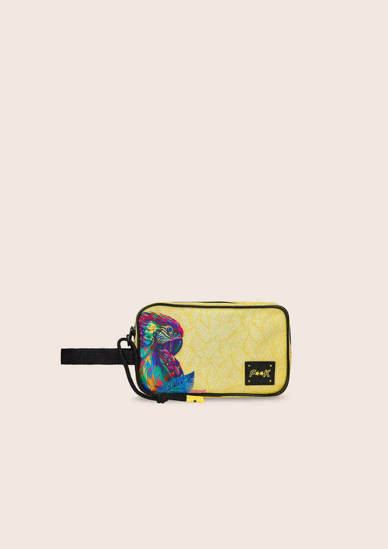 Clutch bag with Mood logo tropical