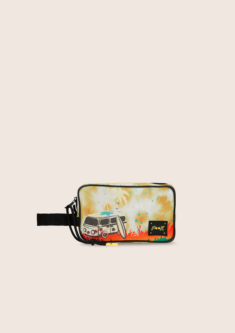Clutch bag with mood funny logo