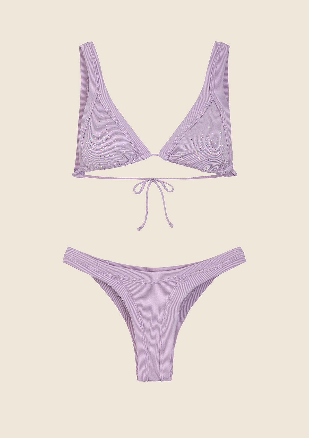 Image of Vrouw bikini F**K Driehoek met Slip Vaste Amerikaanse Lilla 0100-LC