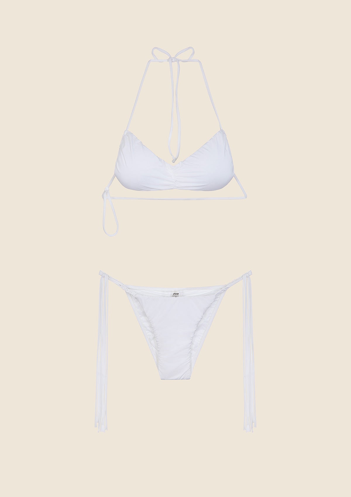 Image of Gruaja me bikini f ** k band me shkurtime të bardha të rregullueshme 0301-WH