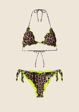 Bikini Donna F**K Triangolo con Slip Regolabile Fantasia 0520-X24