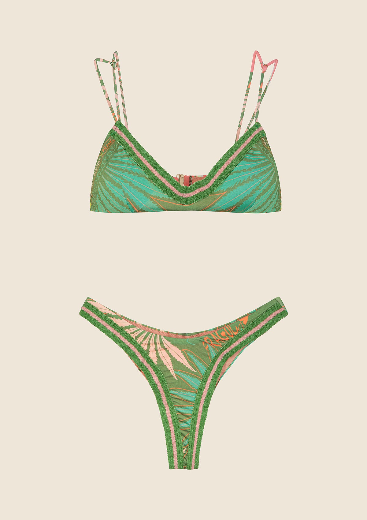 Bikini Donna F**K Top con Slip Americano Fisso Fantasia 0641-X13