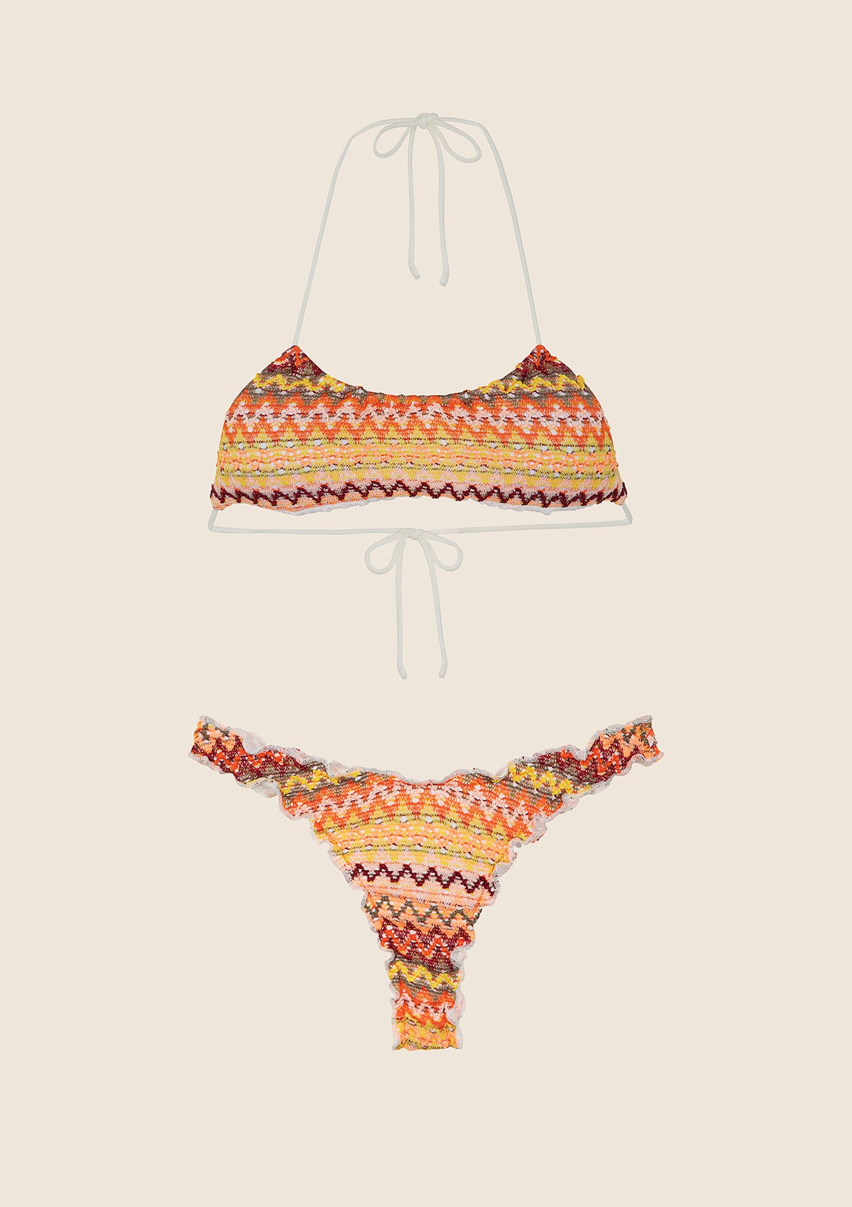 Image of Bikini femme F**K Garnir Slip Fantasie fixe brésilienne 0702-MC