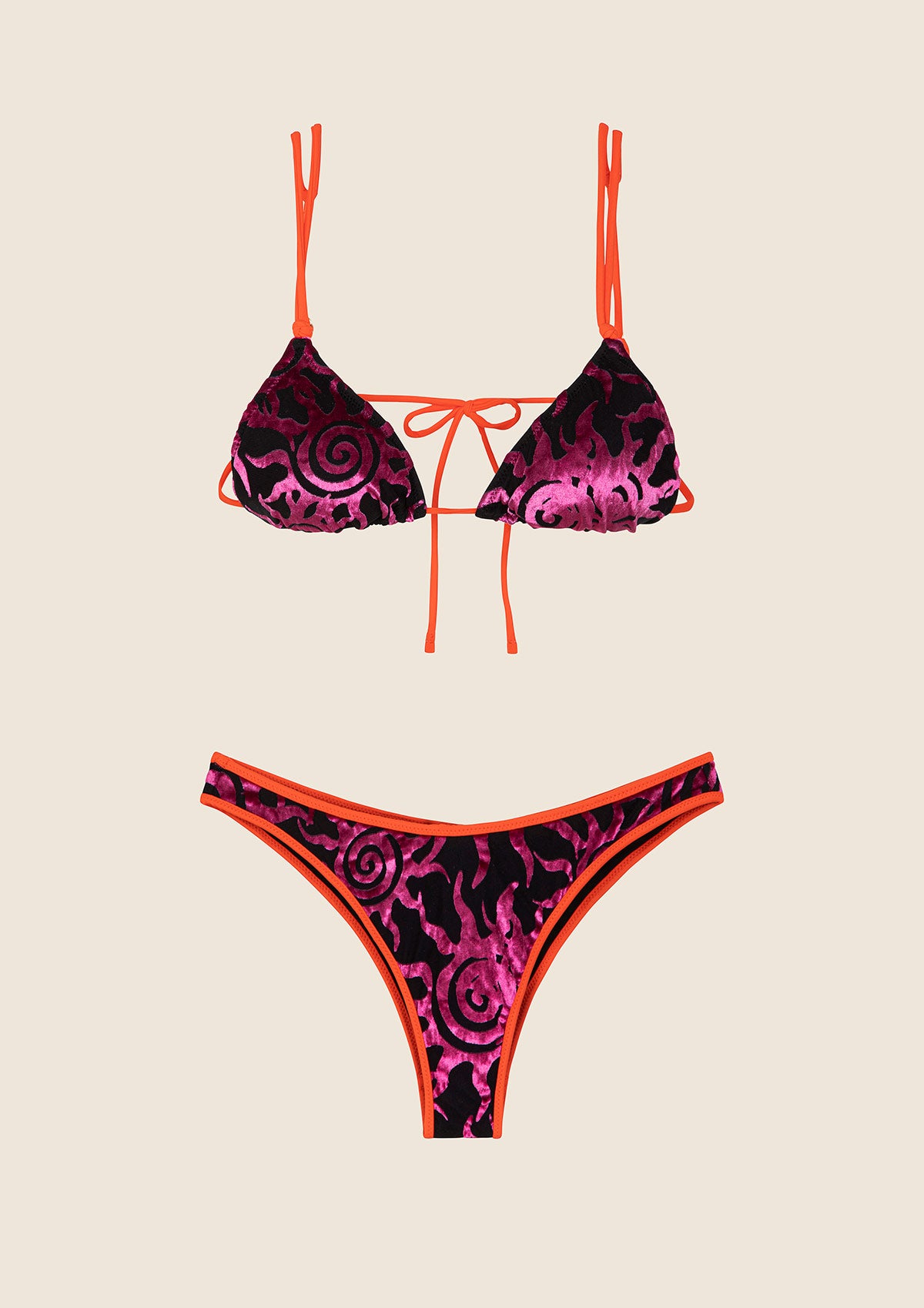 Image of Mujer bikini F**K Triángulo con Slip Black Fixed American 0800-BK