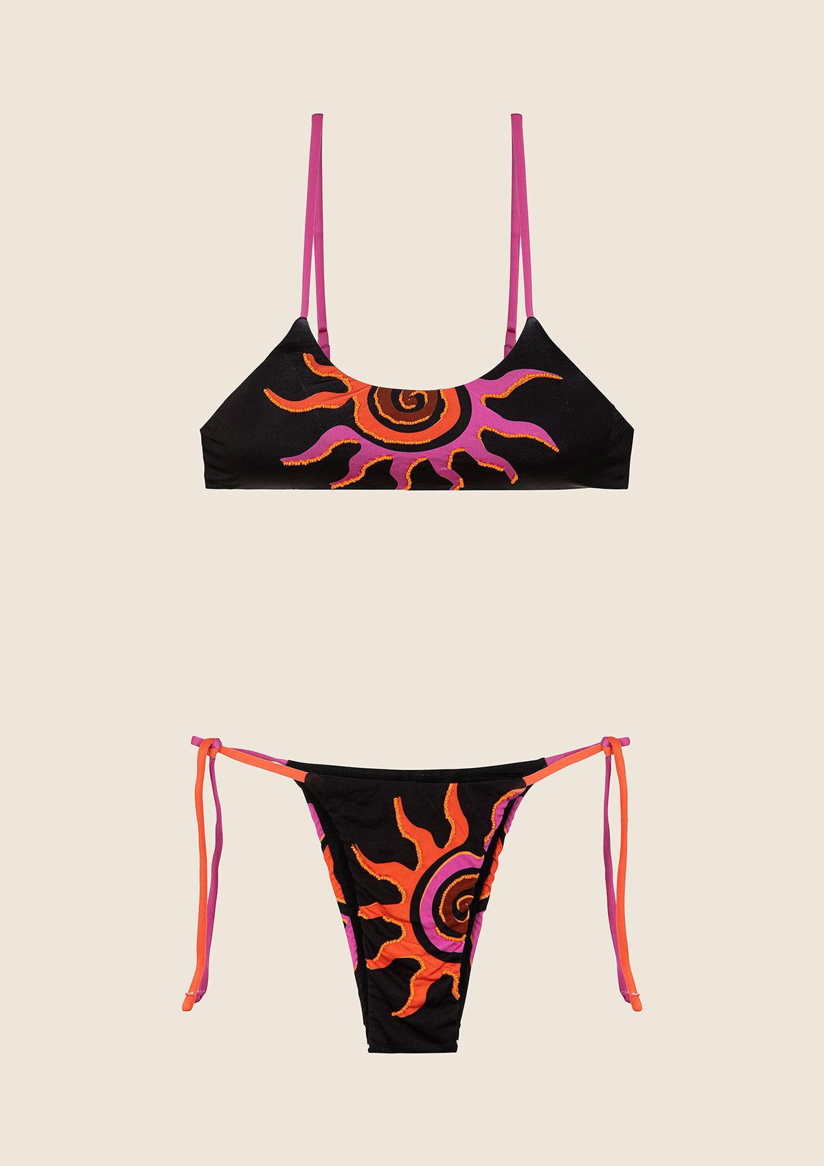 Image of Bikini Donna F**K Top con Slip Regolabile Fantasia 0821-X03